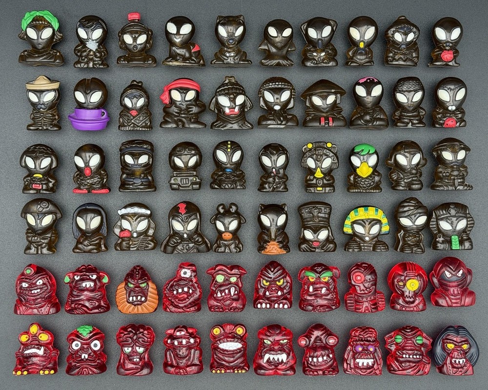 Full Set 60 Hielocos Coca-Cola Aliens & Bad Aliens Brown Red Rare