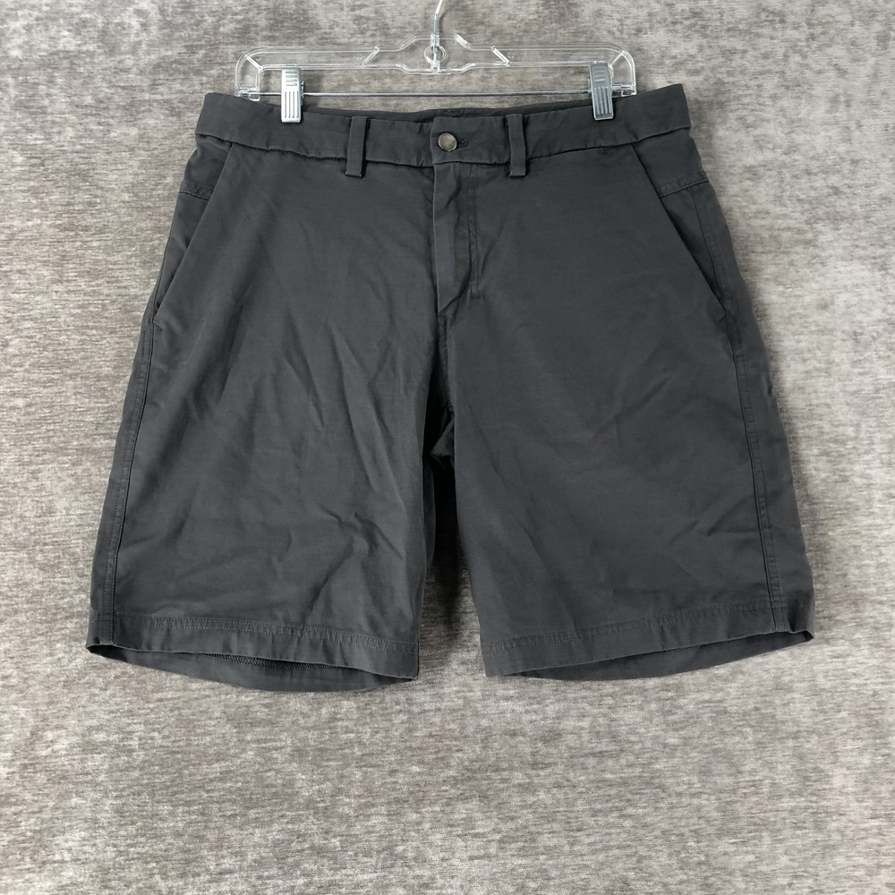 Lululemon Logo Men's Chino Shorts Gray Pockets Size 34 9