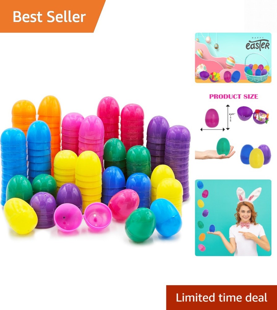 Colorful 50-Pack Fillable Easter Eggs with Hinge - Fun for Kids' Celebrations