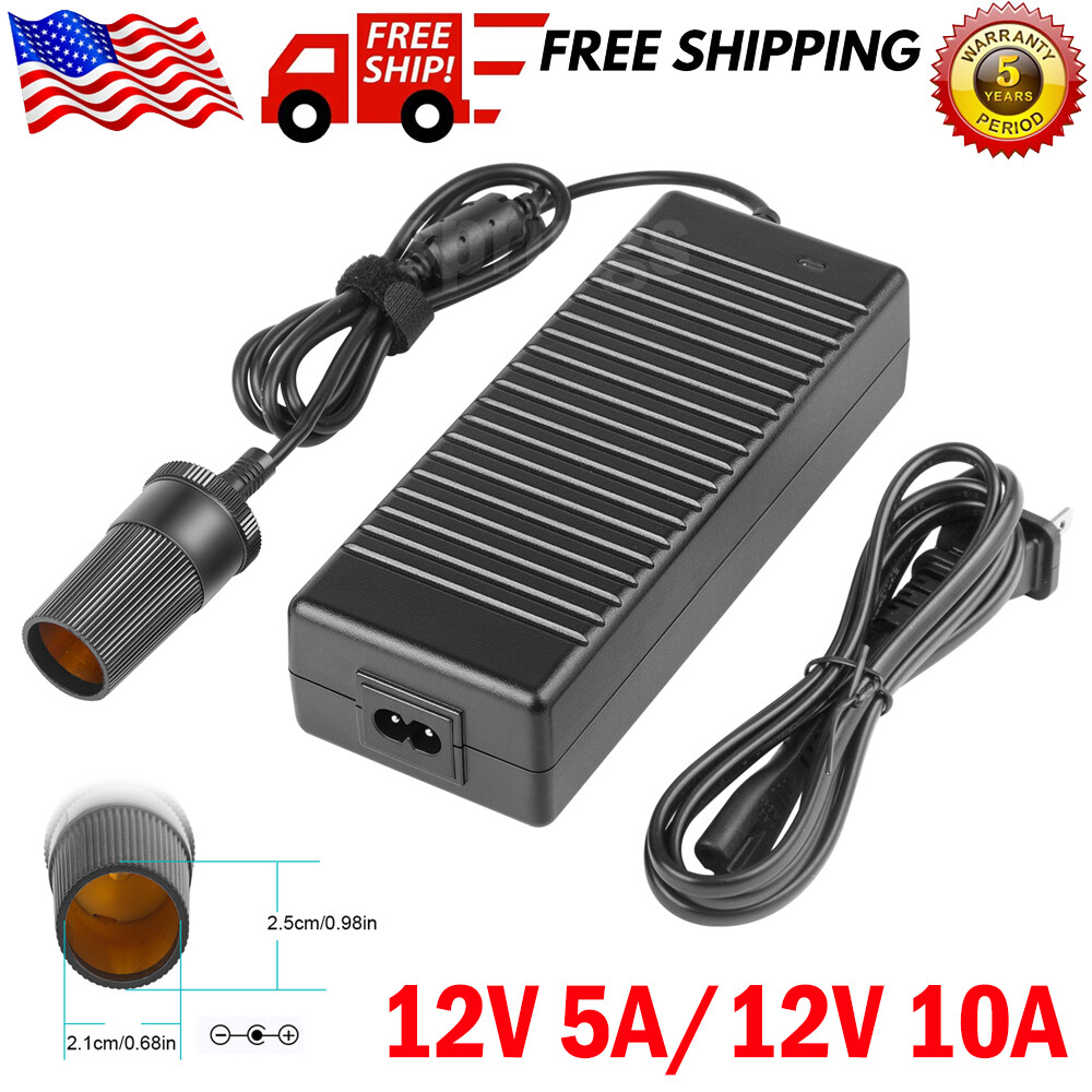 12V 5A 10A AC to DC Car Charger Power Adapter for Cigarette Lighter-image