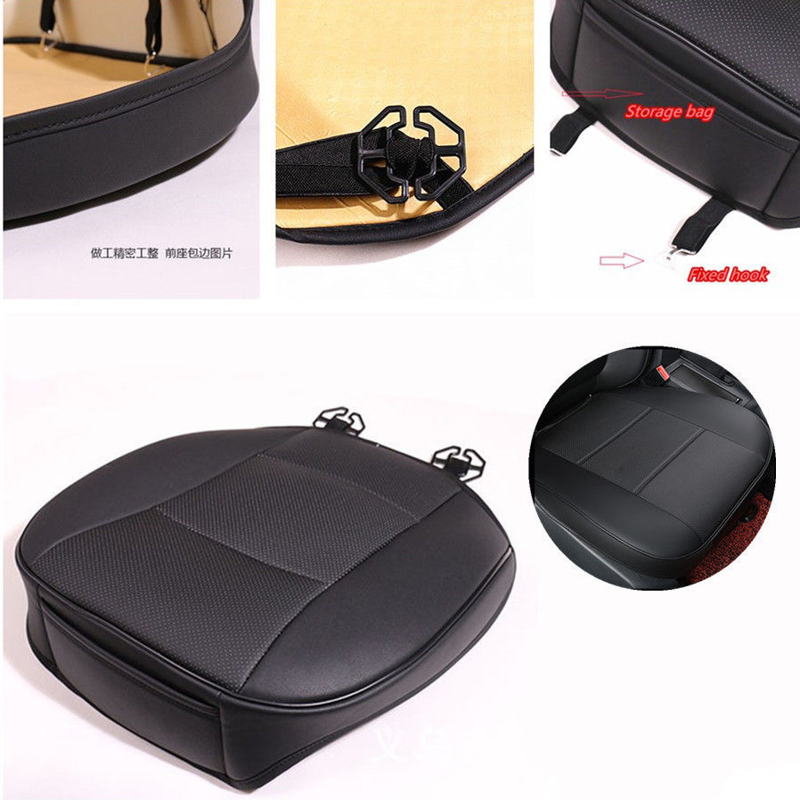 1Pc Universal Car Seat Cover Styling Four Feasons Leather Black Interior Pad BK