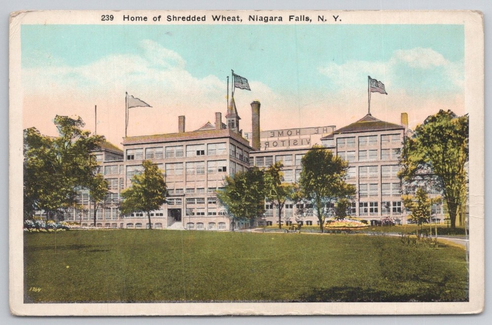 Niagara Falls NY Home of Shredded Wheat Factory Vintage Postcard Unposted