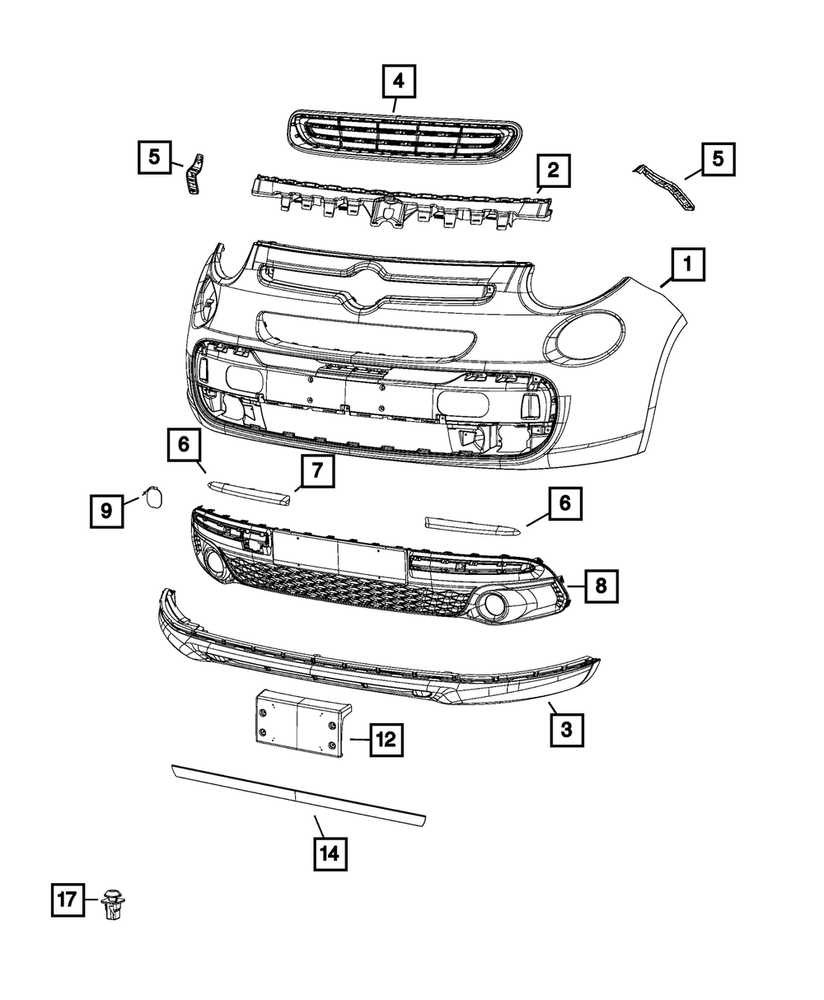 Genuine Mopar Tow Hook Cover 6QL95LXHAA