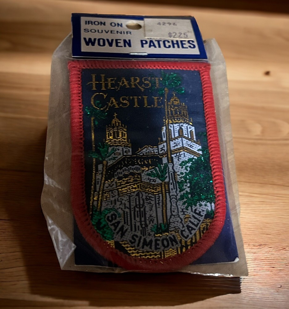 Hearst Castle California Embroidered Metallic Thread Vintage Travel Patch Sealed
