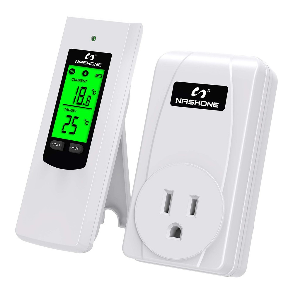 Wireless Plug in Thermostat, Digital Thermostat Outlet LCD Display Temperatur...