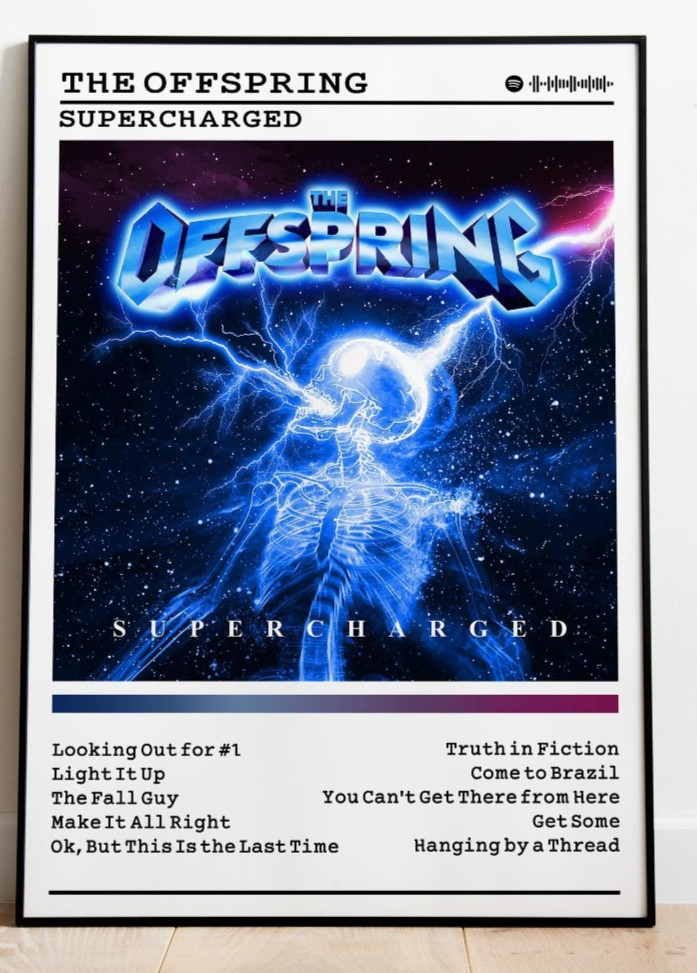 The Offspring Supercharged Album Poster 24x36 Rock Music Wall Art Unframed