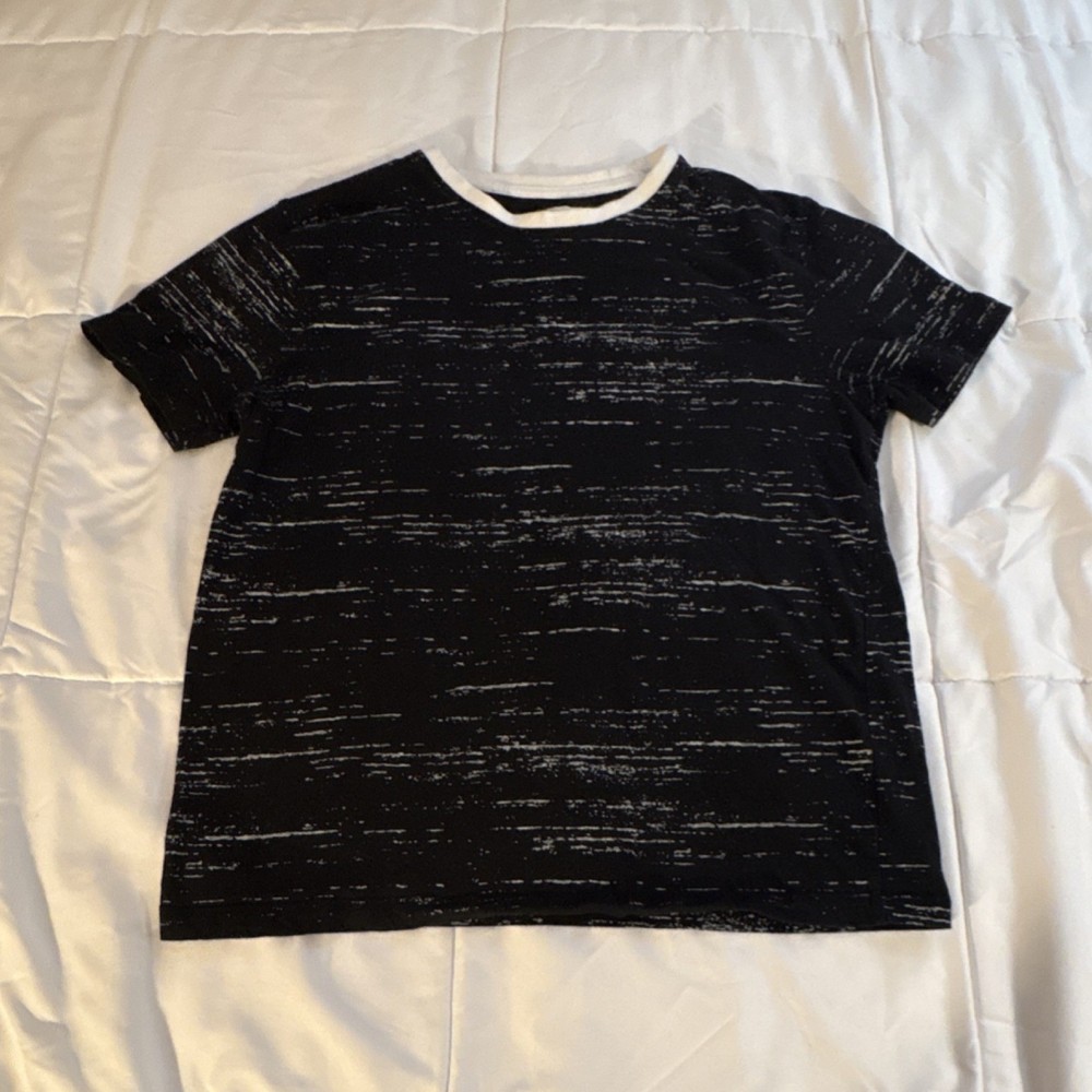 Modern Culture Essentials Men's Black White Graphic Print Crew Neck T-Shirt M