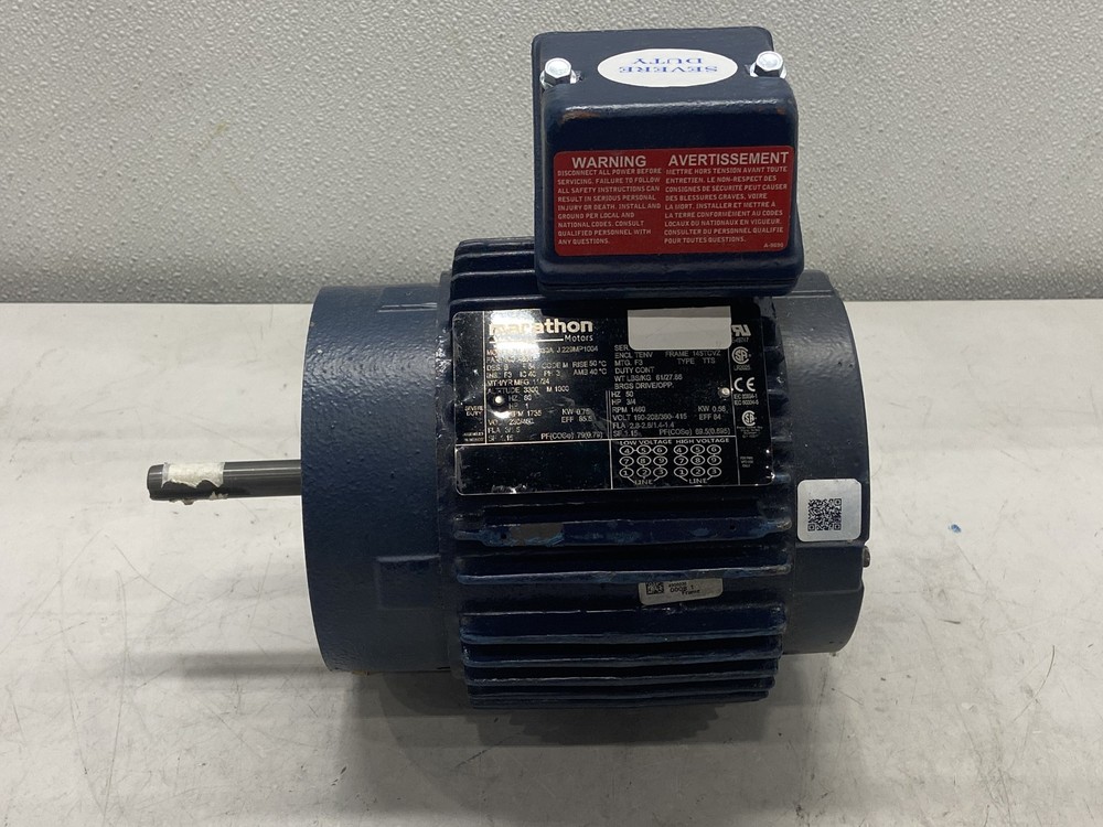 Marathon Motors Blower Motor 230/460V 60hz 1HP 3ph 1735RPM 4900030