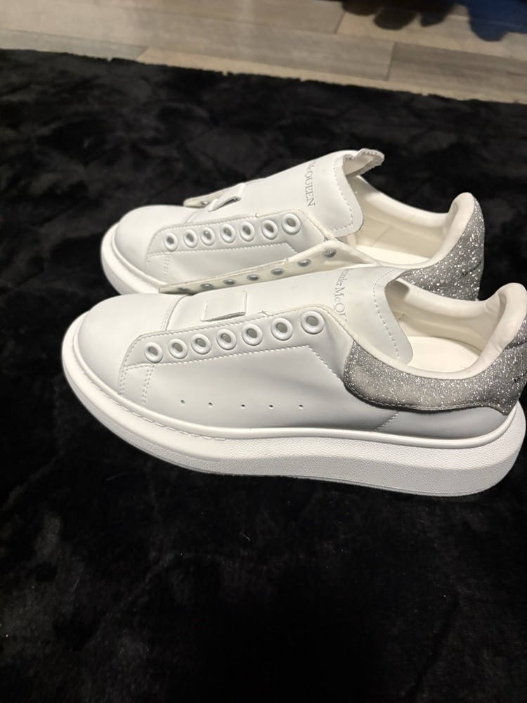 alexander mcqueen silver and white