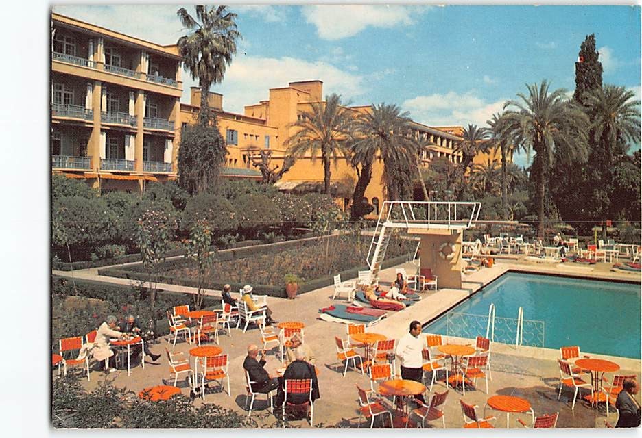 Postcard Pool View Hotel La Mamounia in Marrakech Morocco