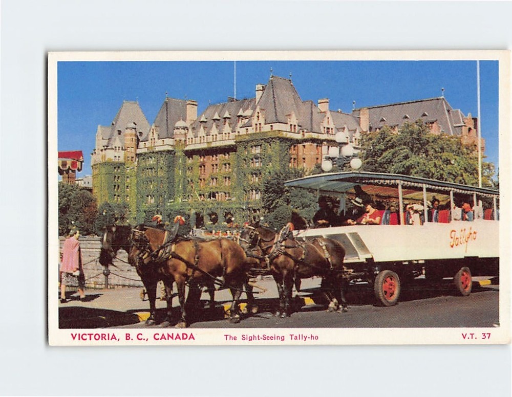 Postcard The Sight Seeing Tally-ho Victoria BC Canada