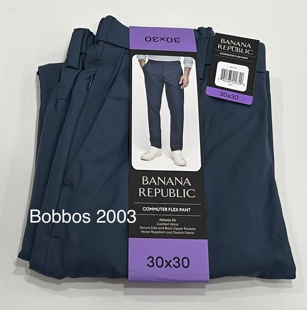 Banana Republic Men's Commuter Flex Pants, Blue, Size 30X30
