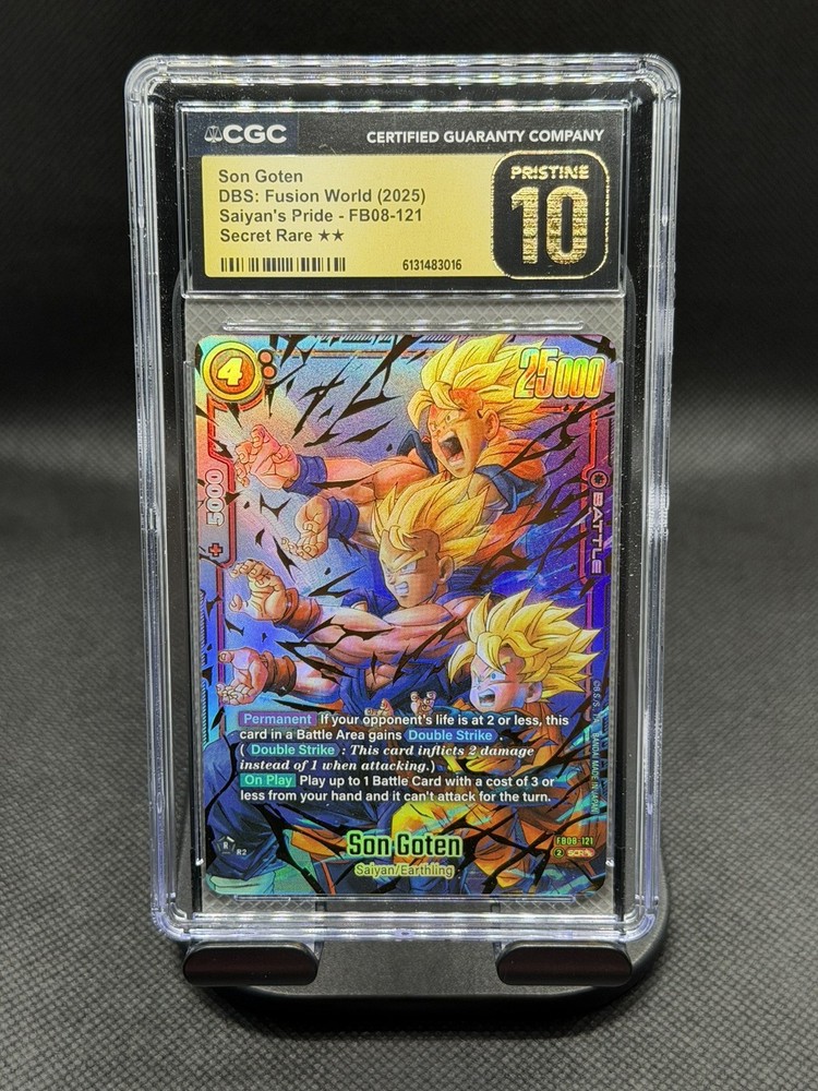 2025 Son Goten FB08-121 Super Alt Art Fusion World Saiyan’s Pride CGC 10 2 Star