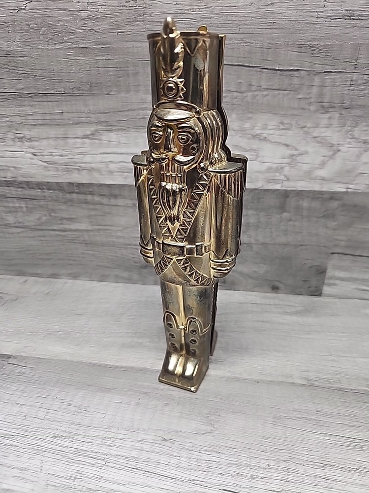Vintage Department 56 Toy Soldier Brass 8” Nutcracker Works No Box
