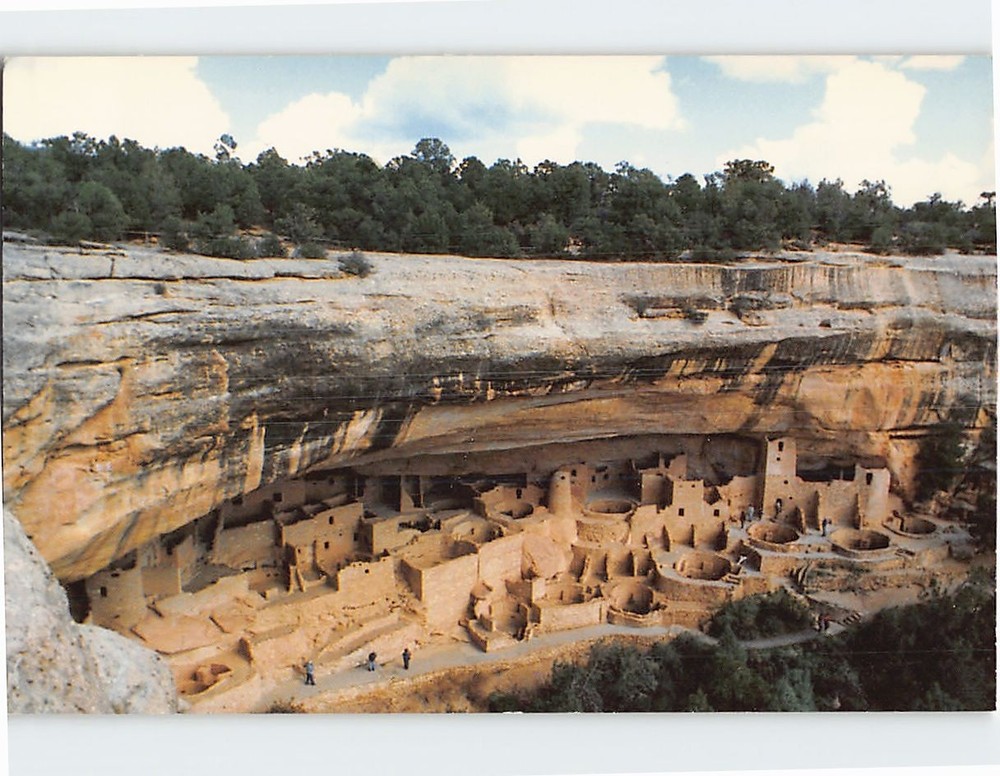 Postcard Cliff Palace Ruin Mesa Verde National Park Colorado USA