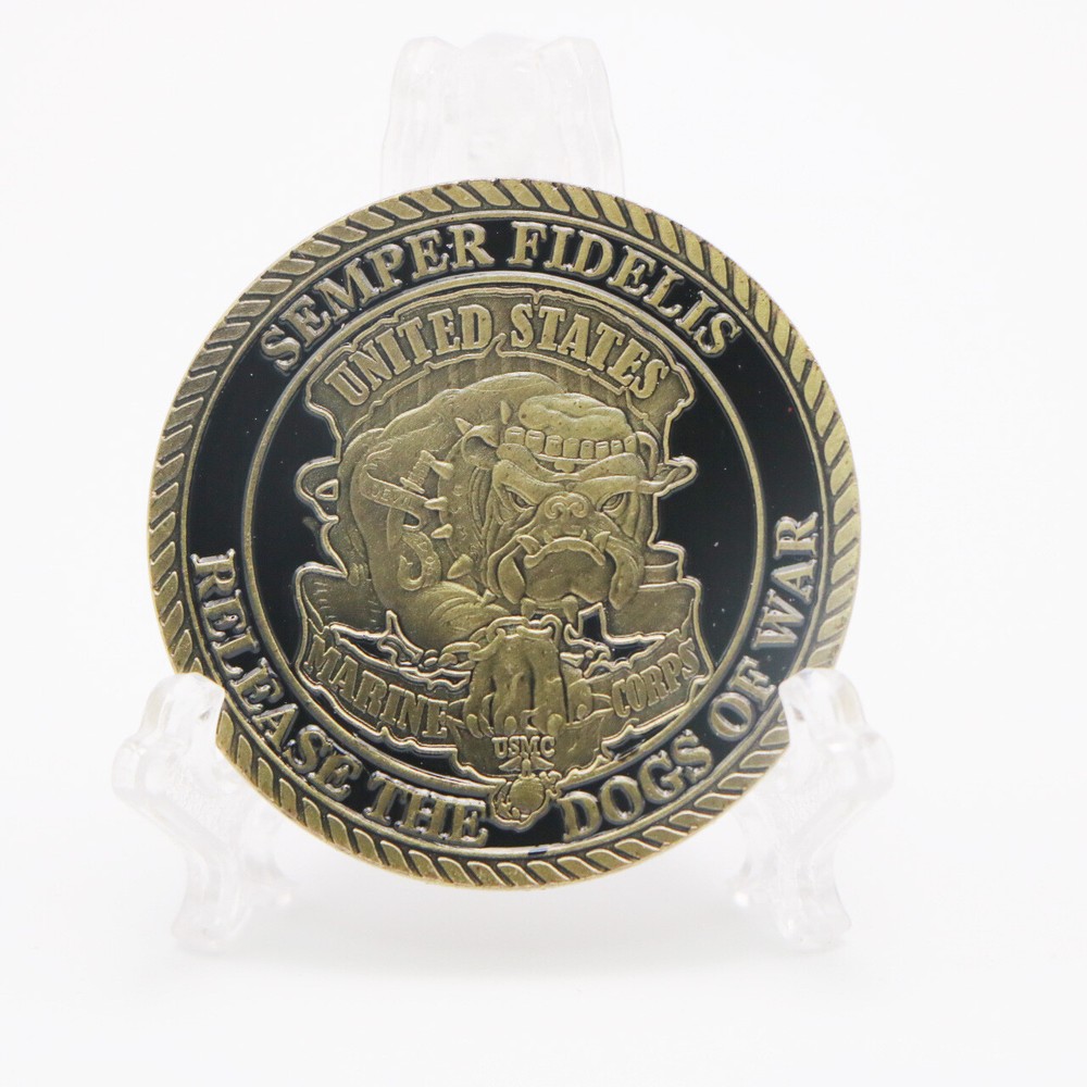 army Painted coins loyal Bulldog eagle USMC war dog corps american marine