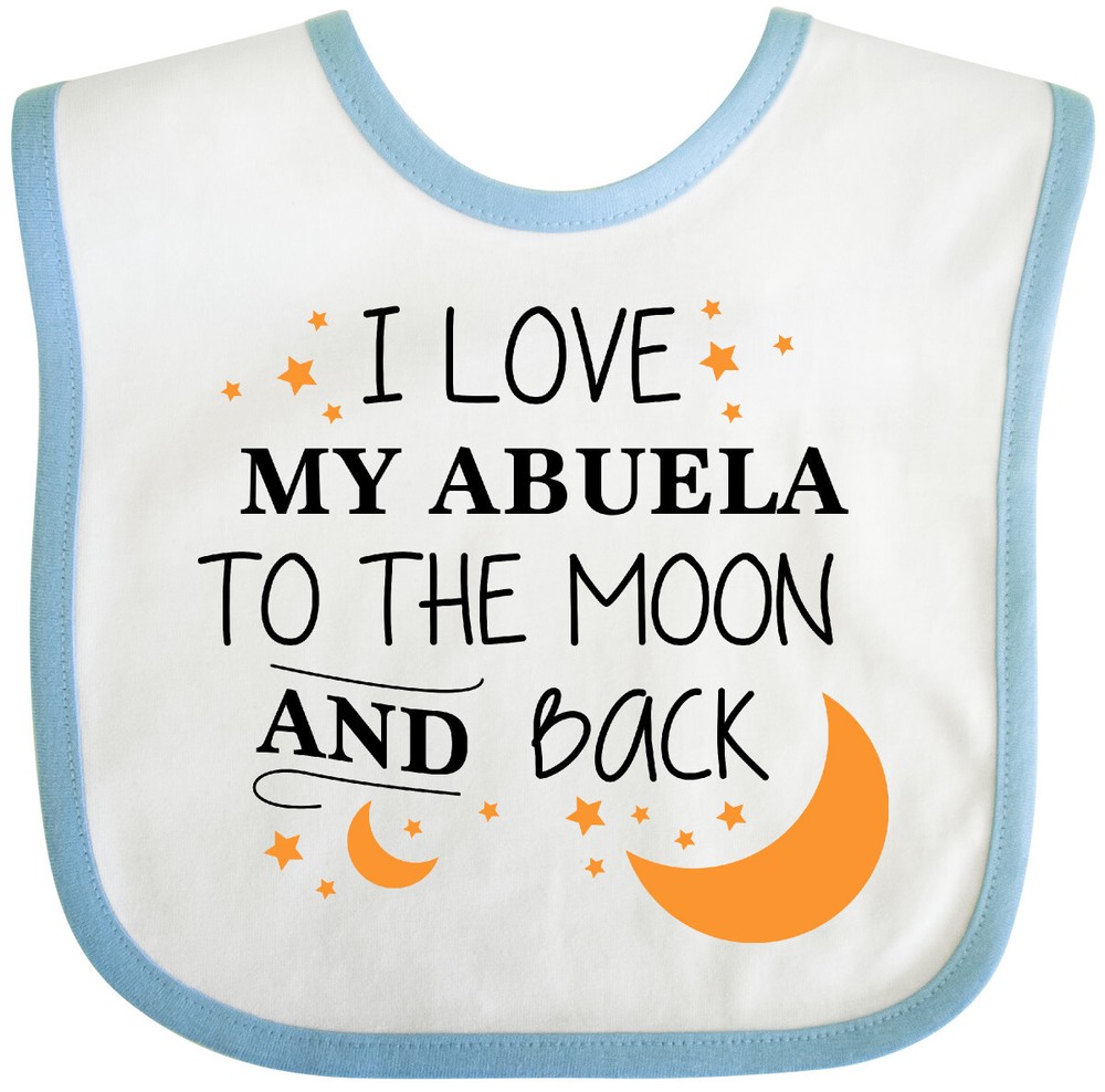 Inktastic I Love My Abuela To The Moon And Back Baby Bib You Grandma Grandmother-image