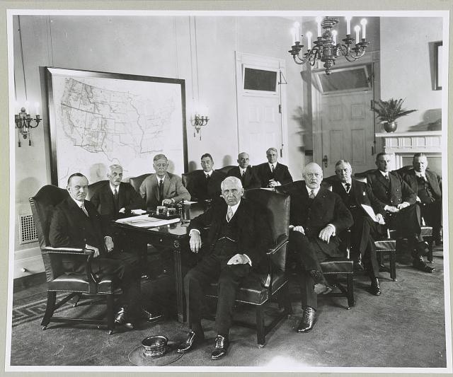 President Calvin Coolidge Cabinet Meeting 1925 White House Washington DC