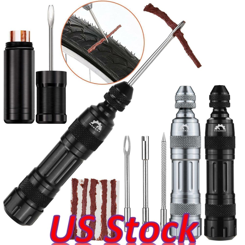 Bicycle Tubeless Tire Repair Kit Puncture Plug Rubber Strip Bike MTB Wheel Tool