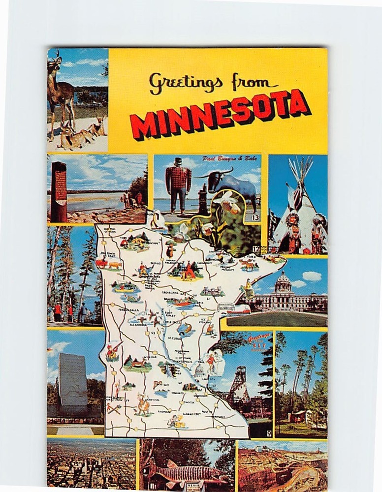 Postcard Greetings from Minnesota USA