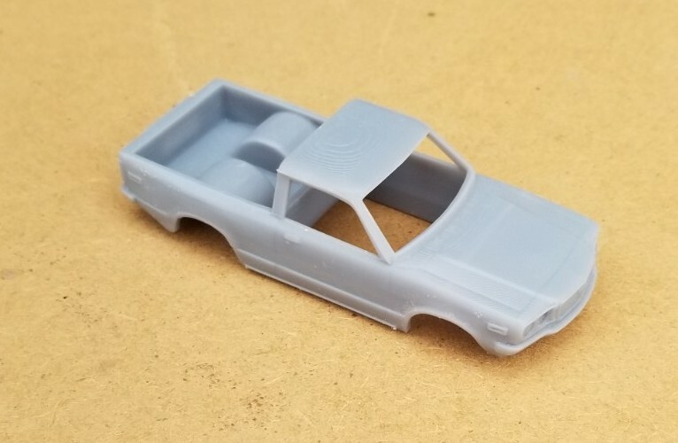 1/43 Custom Mazda RX-3 UTE Pro Street Body - ABS-Like Resin 3D Printed-image