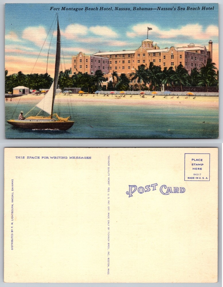 Fort Montague Beach Hotel Nassau Bahamas Postcard