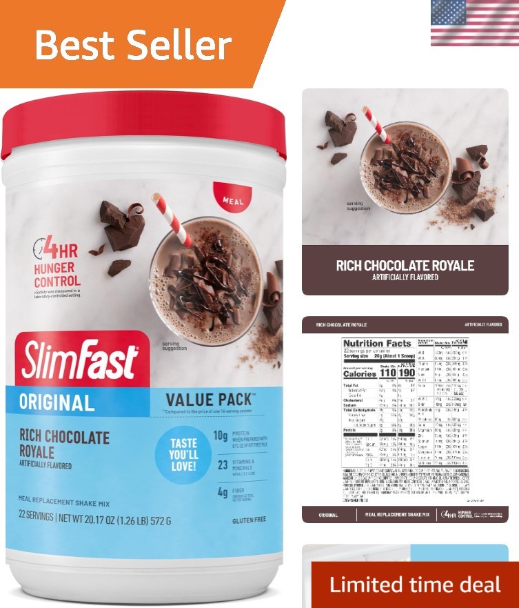 Rich Chocolate Royale Meal Replacement Powder with 22 Servings – 1.26 lb