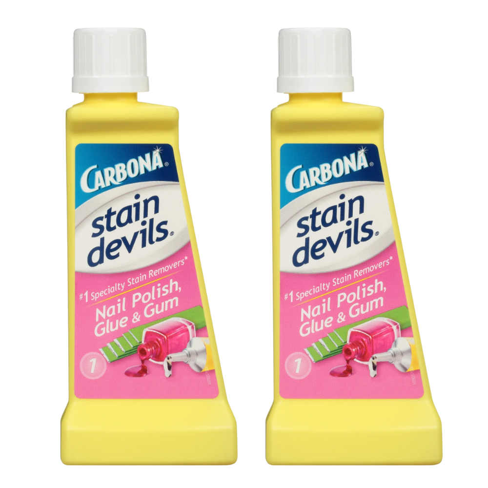 2 PACK Carbona Stain Devils #1 Stain Remover, Glue, Gum & Nail Polish, 1.7-oz