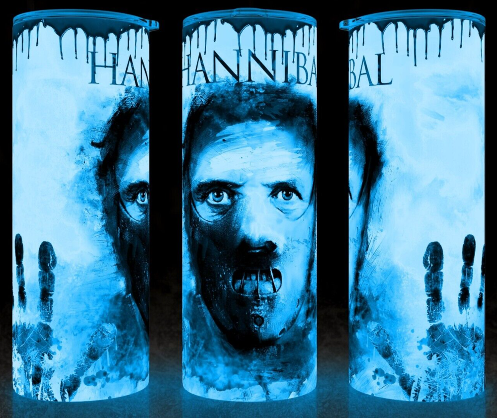 Glow in the Dark Hannibal Lecter Silence of the Lambs Cup Mug Tumbler 20oz