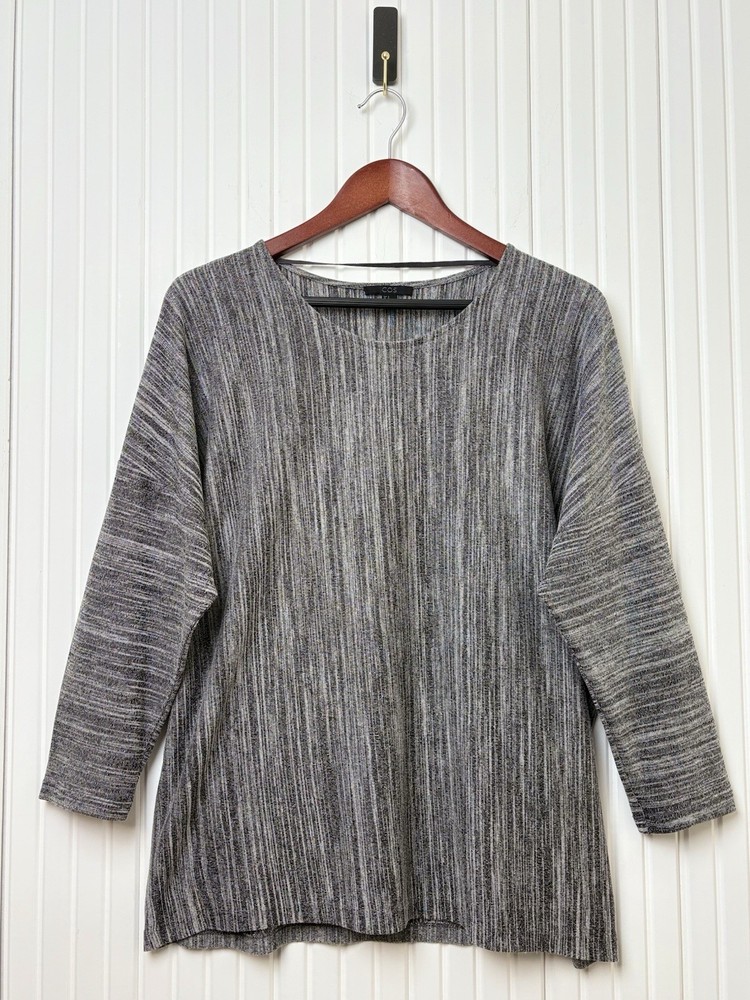 COS Long Sleeve Shirt Oversized Striped Size M Staple Minimalist Timeless
