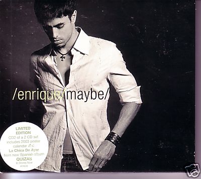 ENRIQUE IGLESIAS Maybe RARE MIX UK CD Single w/ POSTER