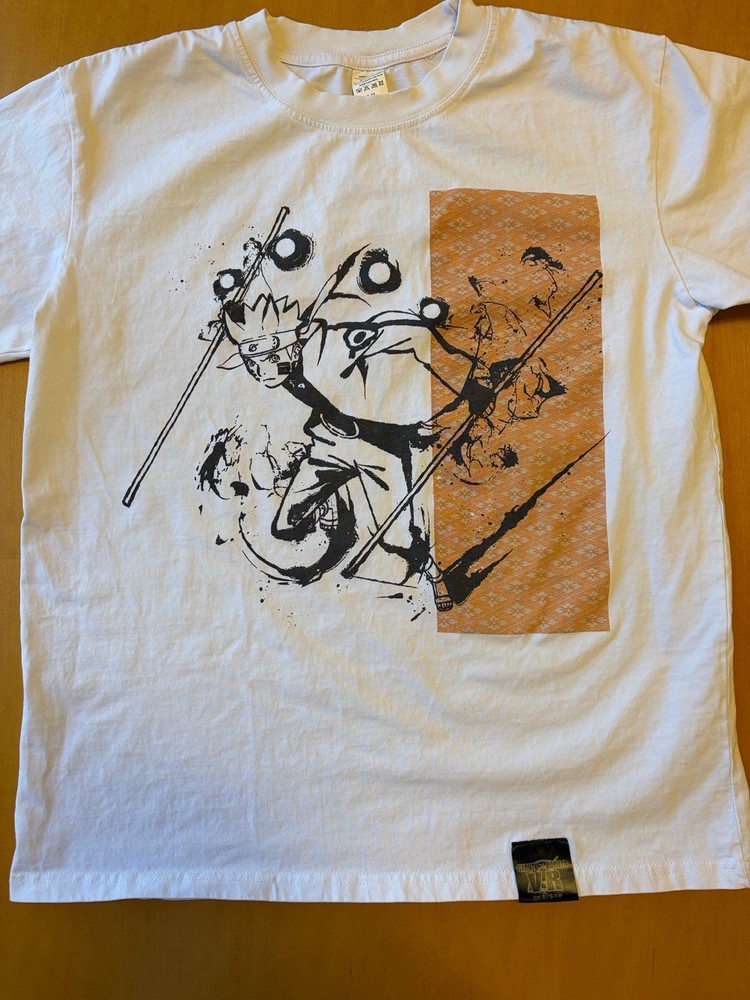 Naruto Shippuden Graphic T Shirt XL LRG Anime Streetwear White Tee