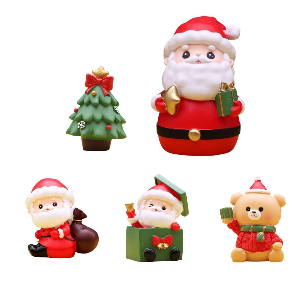Christmas Statue Xmas Figure Sculpture Creative Design Collectibles Decorative