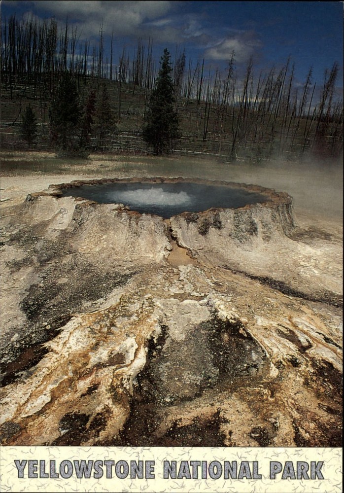 Punch Bowl Spring Yellowstone Natl Park Wyoming ~ postcard sku291