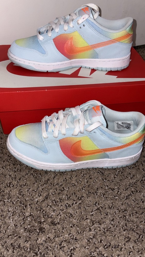 Size 6.5 - Nike Dunk Low’s Heat Map Blue Yellow  and orange