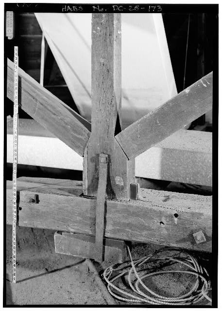 Photo:Washington DC Octagon House Attic Truss Joint Detail 1990s HABS