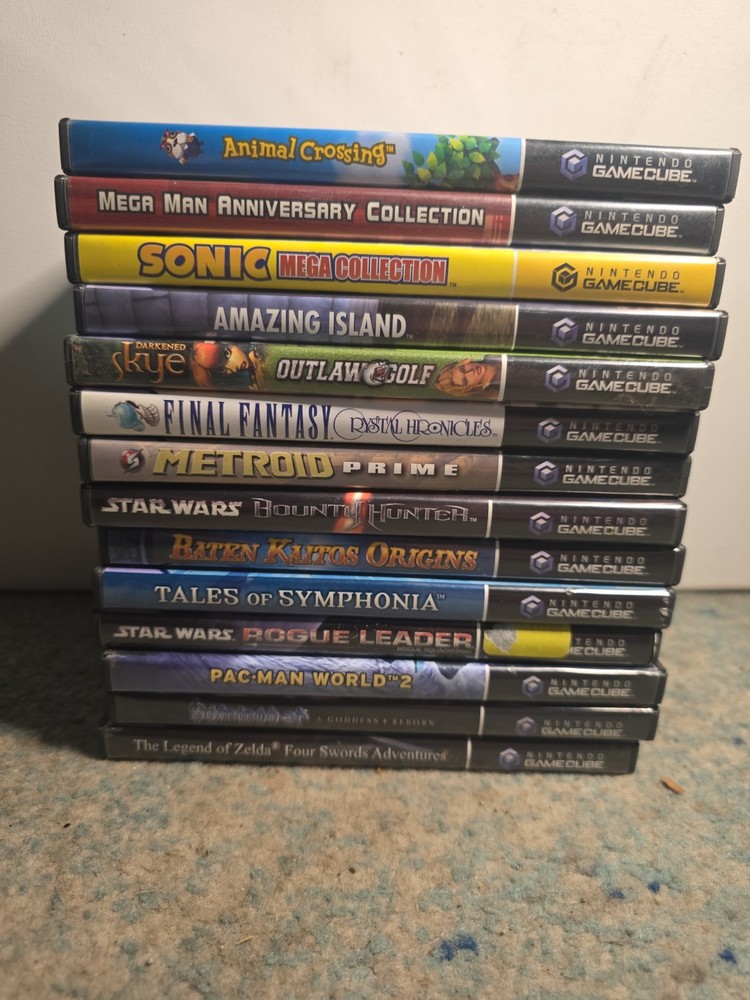 Lot Of 14 GameCube Games Most CIB ALL TESTED Playing  4 Memory Cards