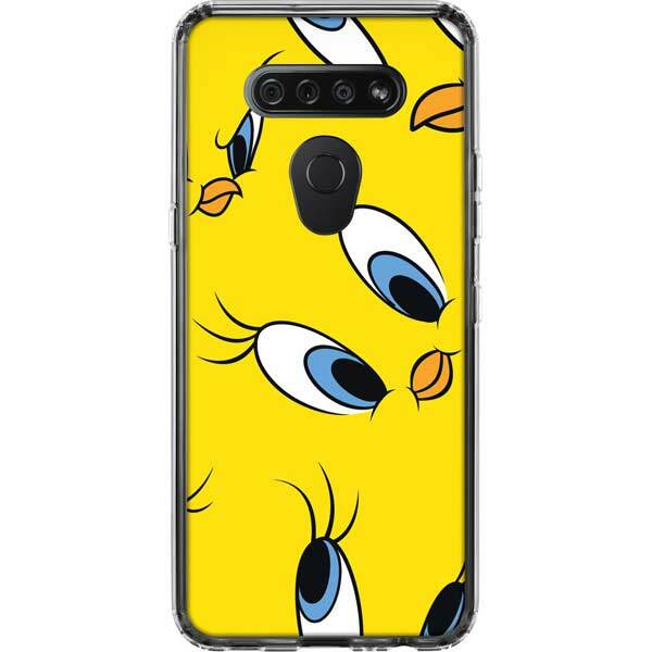 Looney Tunes LG K51/Q51 Clear Case - Tweety Bird Super Sized Pattern