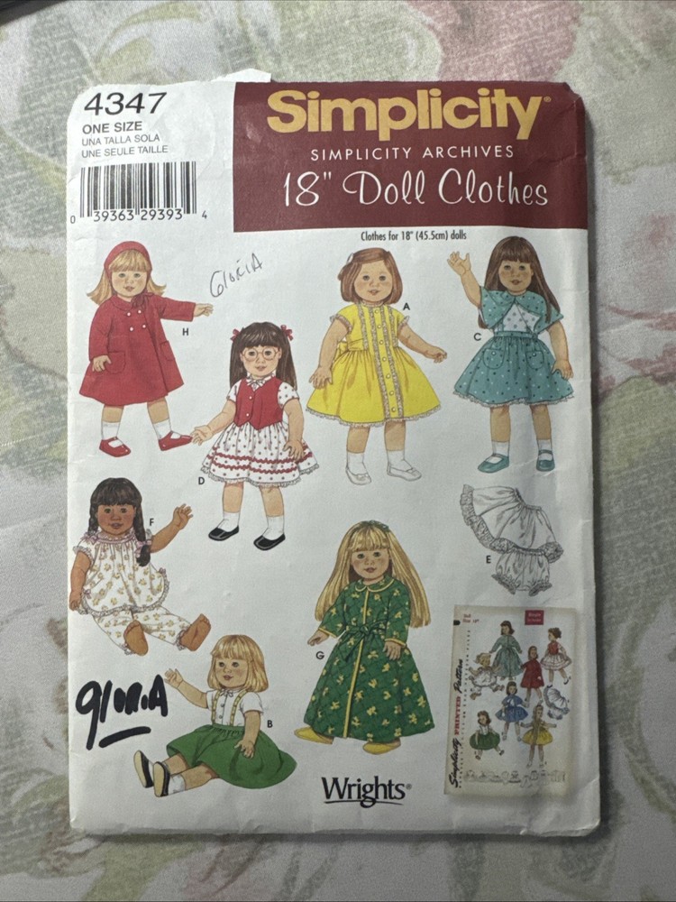 Doll pattern for 18” dolls size