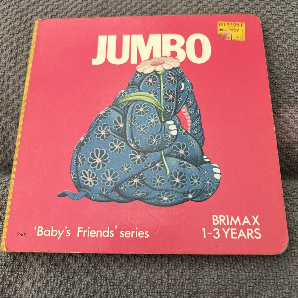 1983 Brimax Baby's Friends series board book titled Jumbo.