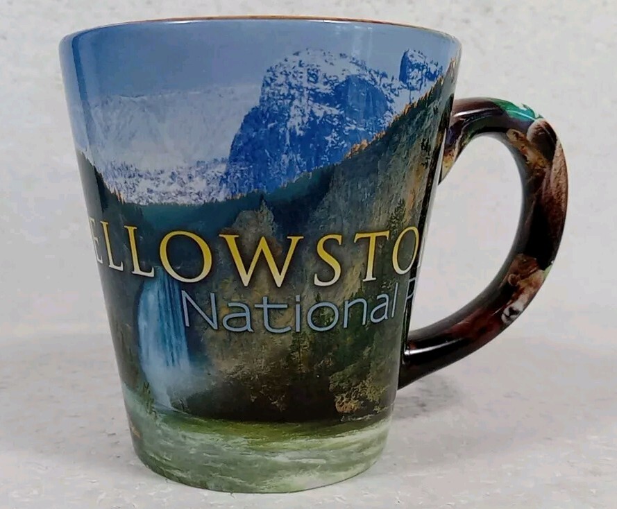 YELLOWSTONE NATIONAL PARK MUG 12 Oz Has A Small Chip On The Inside & Rim Of Mug