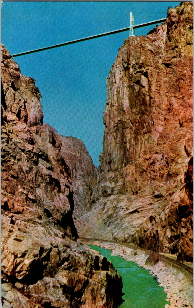Vintage Postcard Royal Gorge Suspension Bridge Canon City Colorado