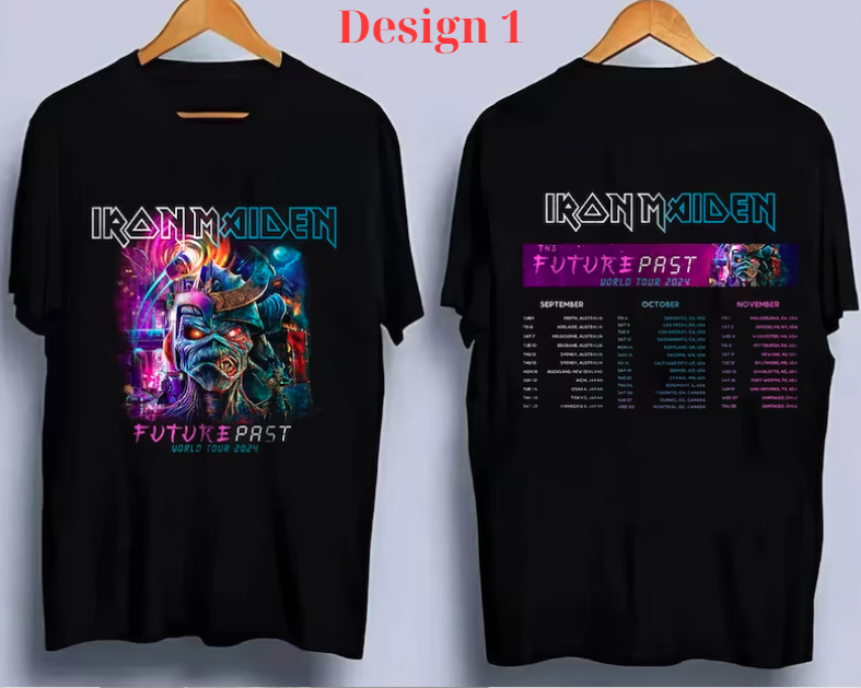 2024 Tour T-Shirt Maiden Iron Past Unisex S-3xl World Future Band Fan