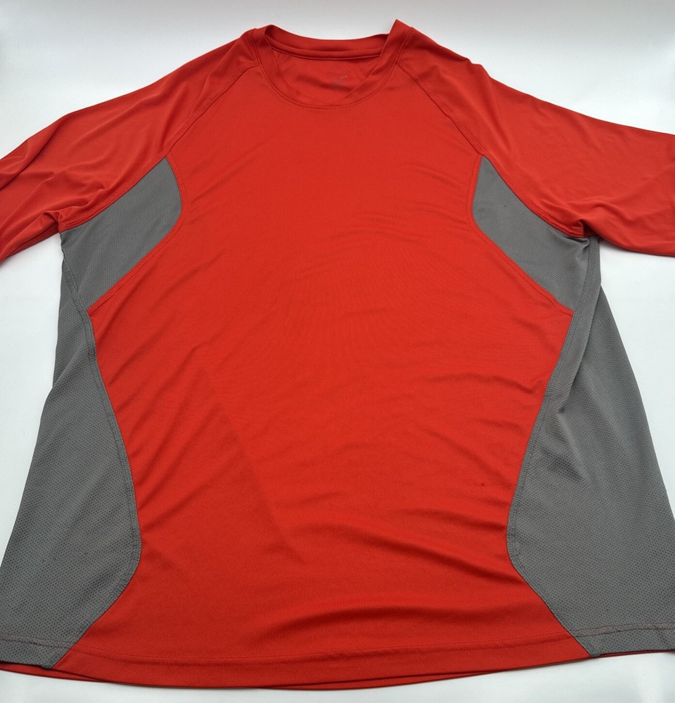Reebok T-Shirt Men 3XL Red & Gray Logo …#19335