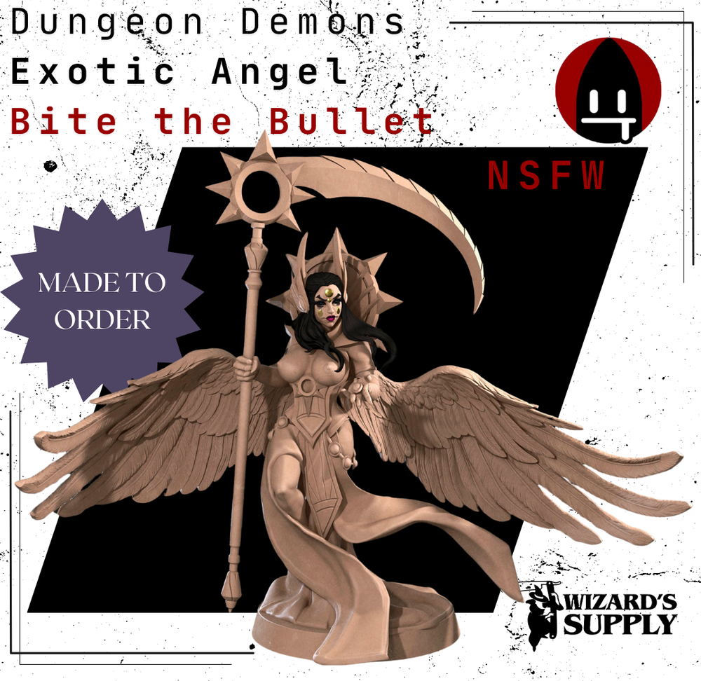 Death Boss D&D miniatures Exotic Angel 3d printed mini NSFW Deathpact Angel dnd
